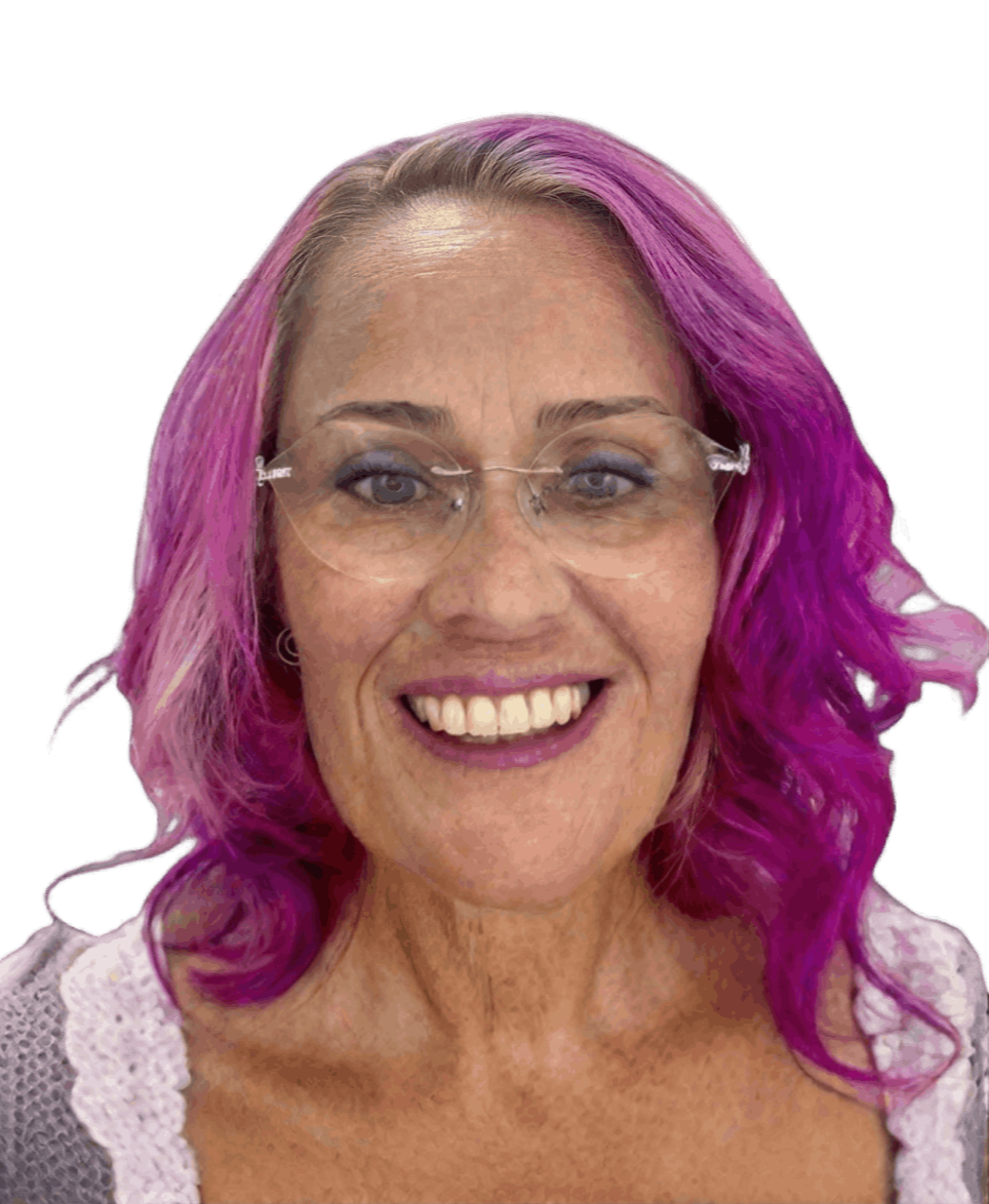 Kathryn Evans - Coach with pink hair
